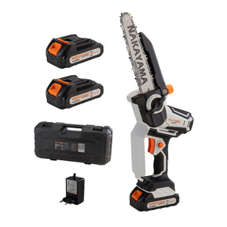 NAKAYAMA Motosega da Potatura EC1200 con 2 Batterie e Accessori