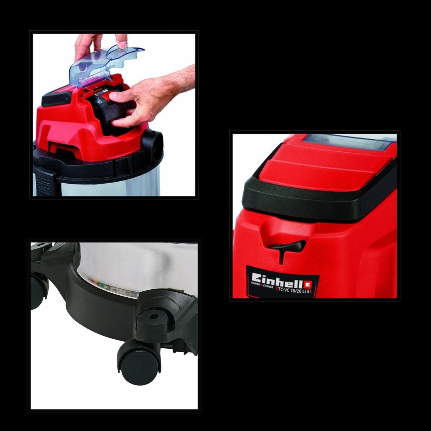 EINHELL Aspirasolidi e liquidi a batteria 20 Litri TC-VC 18/20 Li S Ki Cosema Store EINHELL Aspirasolidi e liquidi a batteria 20 Litri TC-VC 18/20 Li S Ki Cosema Store