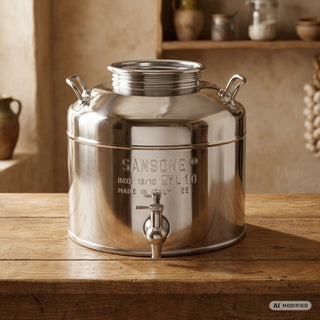 Sansone Contenitore in Acciaio Inox 10L con Rubinetto