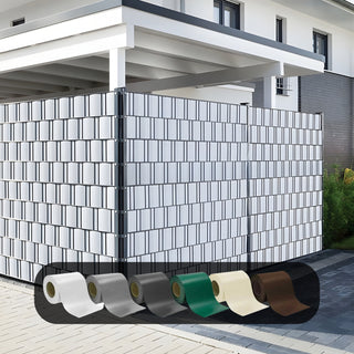 EFFE Fascia Frangivista in PCV per esterni 19 cm x 35 metri (diversi colori)