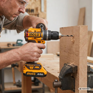 INGCO CIDLI209686E Impact Drill with 2 Batteries and Accessories