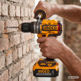 INGCO CIDLI209686E Impact Drill with 2 Batteries and Accessories