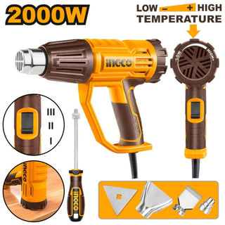 INGCO Termosoffiatore HG200047 con Accessori - 2000w