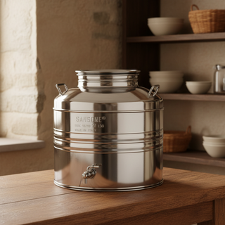 Cisterna SANSONE 30 L ambientata in cucina rustica