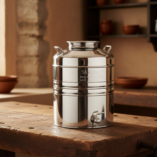 Sansone Contenitore in Acciaio Inox 25L con Rubinetto