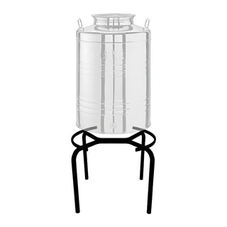 Piedistallo per Contenitore Inox Olio Ø38cm (Ideale per Fusti da 50L)